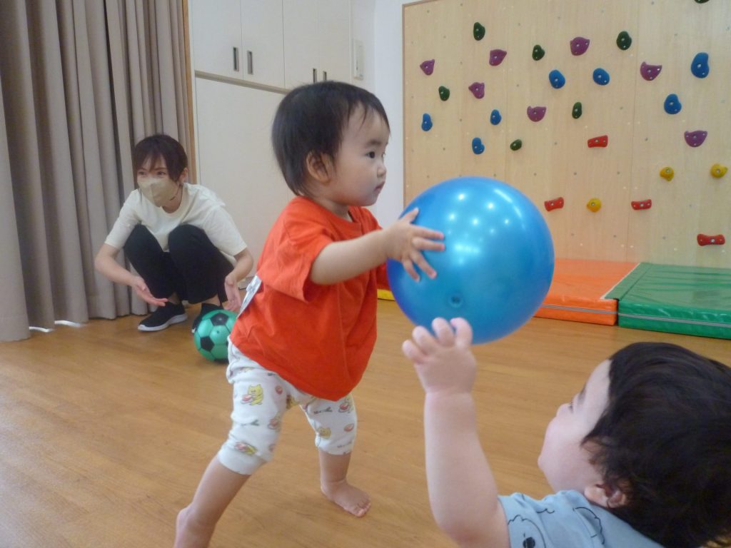 ボールで遊んだよ！